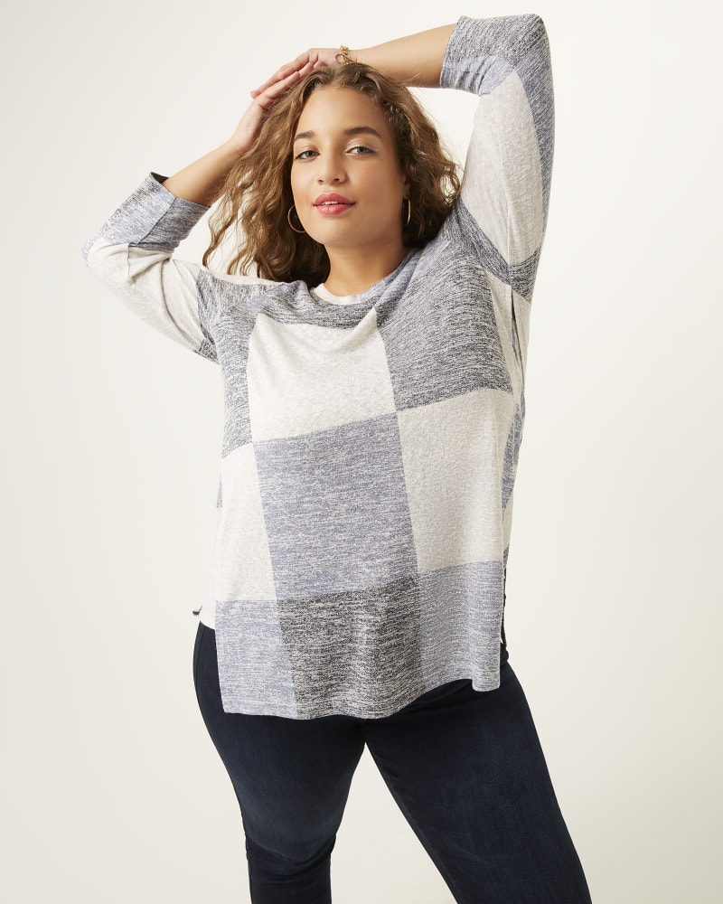 Front of plus size Barbara Side Panel Tunic Top by Cameo | Dia&Co | dia_product_style_image_id:163803